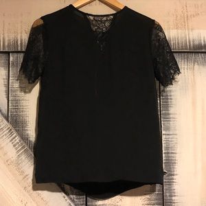 Silk top black